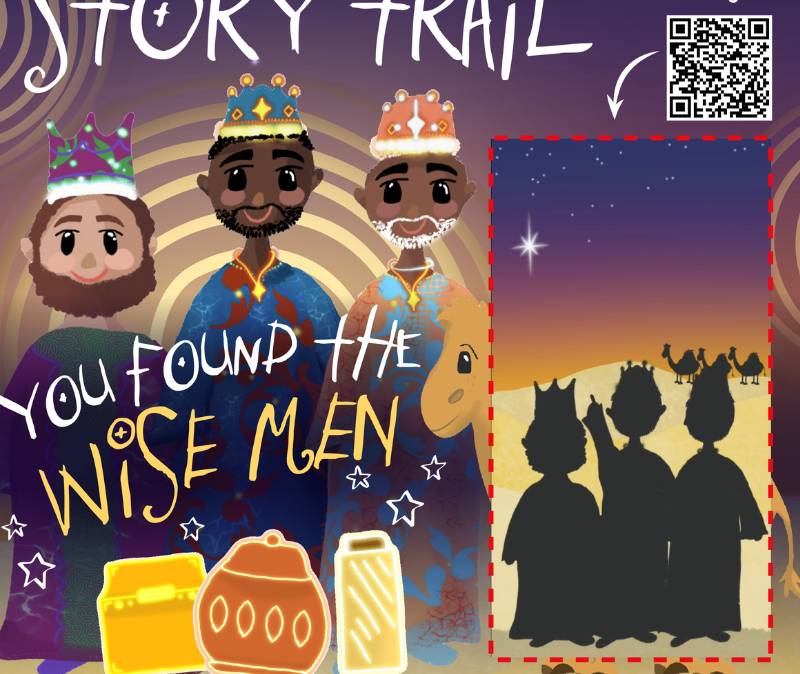 Example showing the Wise Men QR codes