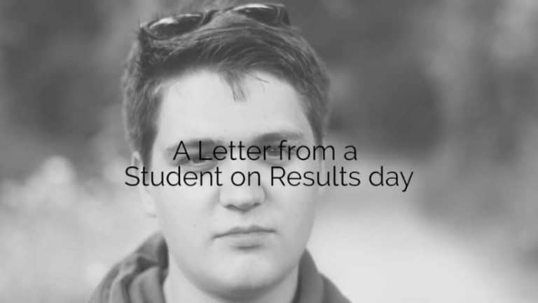 A Letter to Students on Results day