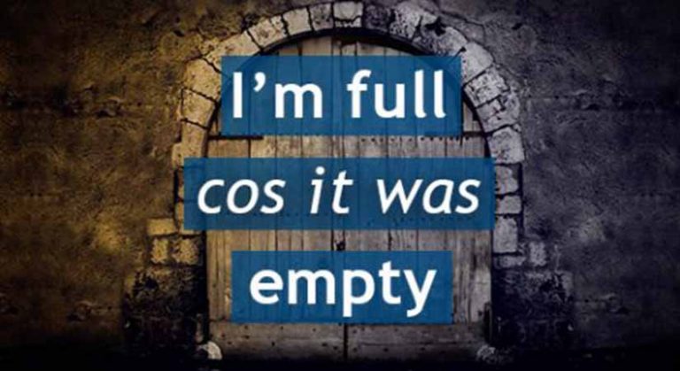 I’m Full cos it was Empty