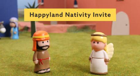 Happyland Nativity Invite