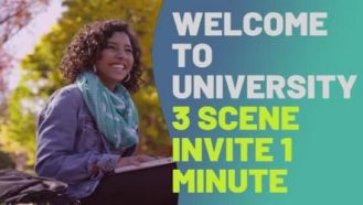 Customisable video thumbnail for Welcome to University
